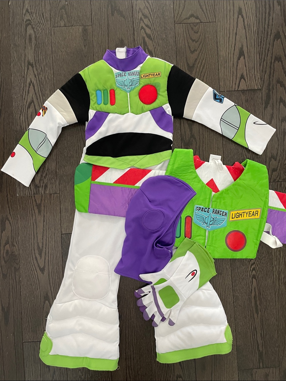 Disney Buzz Lightyear Costume - Green, White & Purple Space Ranger Set
